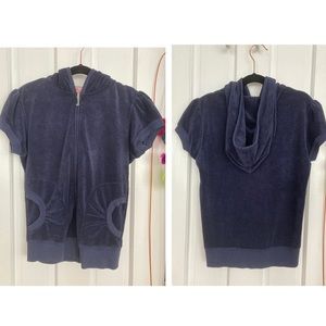 Juicy Couture Woman’s Short Sleeve Zip-up Hoodie, Small